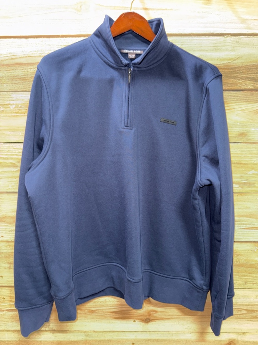 Michael Kors Men's Navy Half-Zip Sweatshirt Pullover, XXL